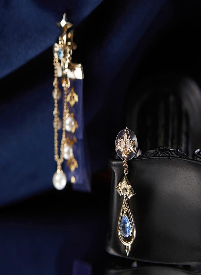 HOYOVERSE GENSHIN IMPACT Furina Impression Series - Ribbon & Pearl Chain Clip-On Earrings - Image 2